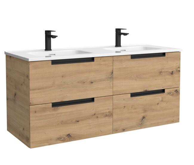 Mueble Baño LENI 4caj. Lavabo 2 pozas 120