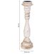 Candelabro de madera artesanal Candelabro de madera artesanal Blanco