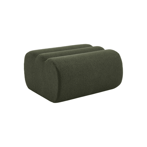Módulo para sofá em tecido bouclé com pufe embalados a vácuo, Nova bouclé, Verde caqui, 81x99x75 cm Módulo para sofá em tecido bouclé com pufe embalados a vácuo, Nova bouclé, Verde caqui, 81x99x75 cm