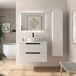 Mueble Baño LENI 2caj. Lavabo posar 1 poza 80 Mueble Baño LENI 2caj. Lavabo posar 1 poza 80 Blanco