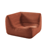 Poltrona de canto em veludo canelado embalado a vácuo, Sokol veludo canelado, Terracotta, 100x100x72 cm