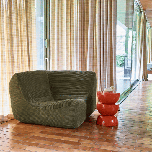 Poltrona de canto em veludo canelado embalado a vácuo, Sokol veludo canelado, Verde caqui, 100x100x72 cm Poltrona de canto em veludo canelado embalado a vácuo, Sokol veludo canelado, Verde caqui, 100x100x72 cm