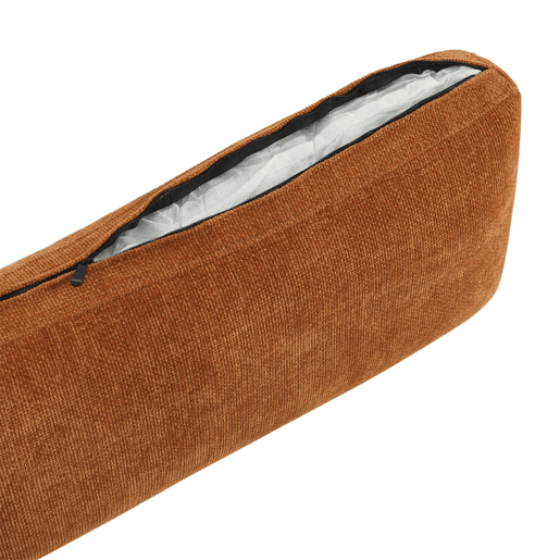 Poltrona de tecido com pés de madeira de seringueira, 1 lugar Ferrugem - 95x94x83 cm Poltrona de tecido com pés de madeira de seringueira, 1 lugar Ferrugem - 95x94x83 cm