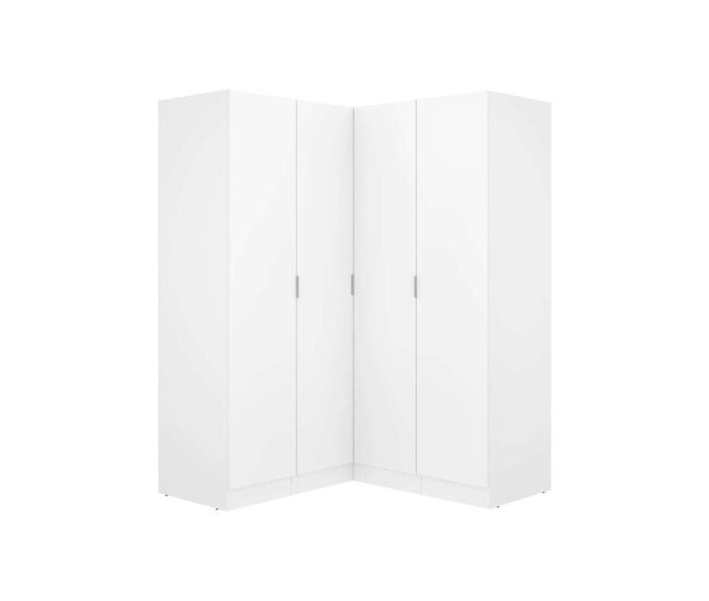 Armario ropero de rincón 4 puertas abatibles funcional