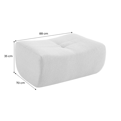 Apoio de pés para módulo sokol em bouclé embalado a vácuo, Sokol bouclé, Mostarda, 88x70x35 cm Apoio de pés para módulo sokol em bouclé embalado a vácuo, Sokol bouclé, Mostarda, 88x70x35 cm