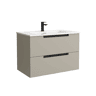 Móvel LENI Cinza fosco 70cm 2 gavetas lavatório 1 cuba Porcelana|70x45x54