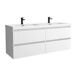 Mueble Baño KIRA 4caj. Lavabo Toscana 2 pozas Carga Mineral 140 Mueble Baño KIRA 4caj. Lavabo Toscana 2 pozas Carga Mineral 140 Blanco