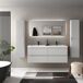 Mueble Baño KIRA 4caj. Lavabo Toscana 2 pozas Carga Mineral 140 Mueble Baño KIRA 4caj. Lavabo Toscana 2 pozas Carga Mineral 140 Blanco