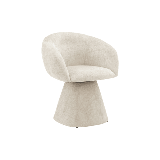 Cadeira giratória 180° tecido de algodão Bege - 69x64x80.5 cm Cadeira giratória 180° tecido de algodão Bege - 69x64x80.5 cm