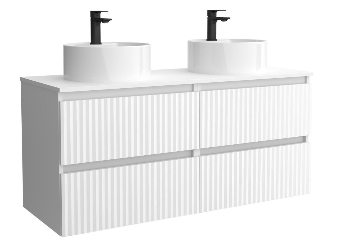Mueble Baño KIRA 4caj. Lavabo posar 2 pozas 140
