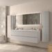 Mueble Baño KIRA 4caj. Lavabo Vilna 2 pozas Solid Surface 160 Mueble Baño KIRA 4caj. Lavabo Vilna 2 pozas Solid Surface 160 Blanco