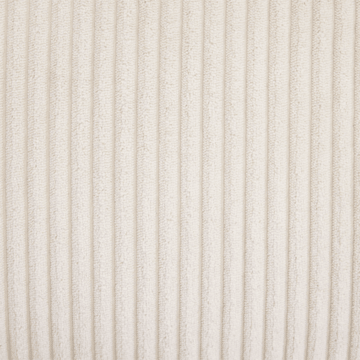 Poltrona vintage em veludo canelado com estrutura em metal cromado Branco sujo - 81x80x80 cm