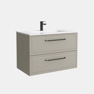 Móvel RUNA Cinza fosco 100cm 2 gavetas lavatório 1 cuba Porcelana|100x45x54