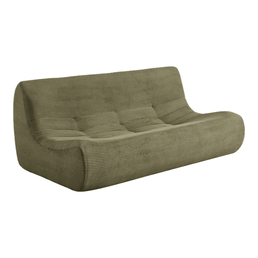 Sofá modular em veludo canelado embalado a vácuo, 3 lugares, Sokol veludo canelado, Verde caqui, 182x105x72 cm Sofá modular em veludo canelado embalado a vácuo, 3 lugares, Sokol veludo canelado, Verde caqui, 182x105x72 cm
