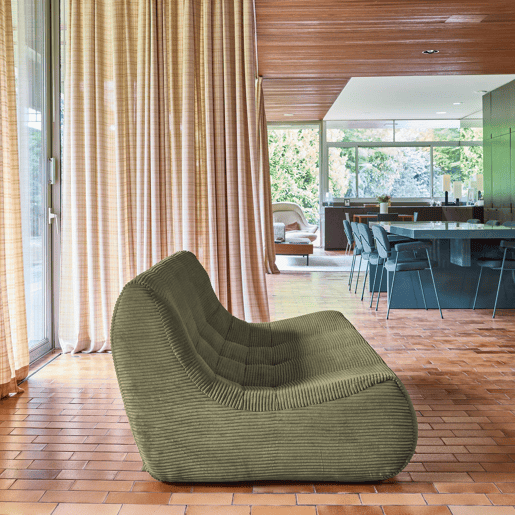Sofá modular em veludo canelado embalado a vácuo, 3 lugares, Sokol veludo canelado, Verde caqui, 182x105x72 cm Sofá modular em veludo canelado embalado a vácuo, 3 lugares, Sokol veludo canelado, Verde caqui, 182x105x72 cm