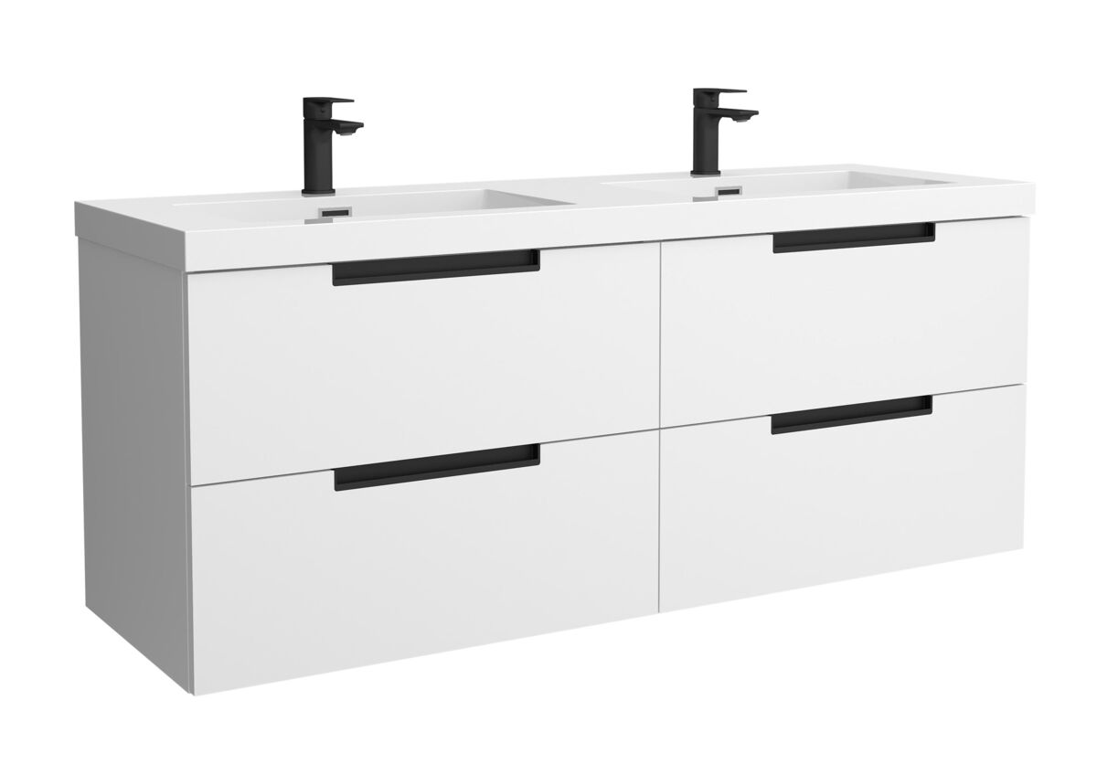 Mueble Baño LENI 4caj. Lavabo Toscana 2 pozas Carga Mineral 140