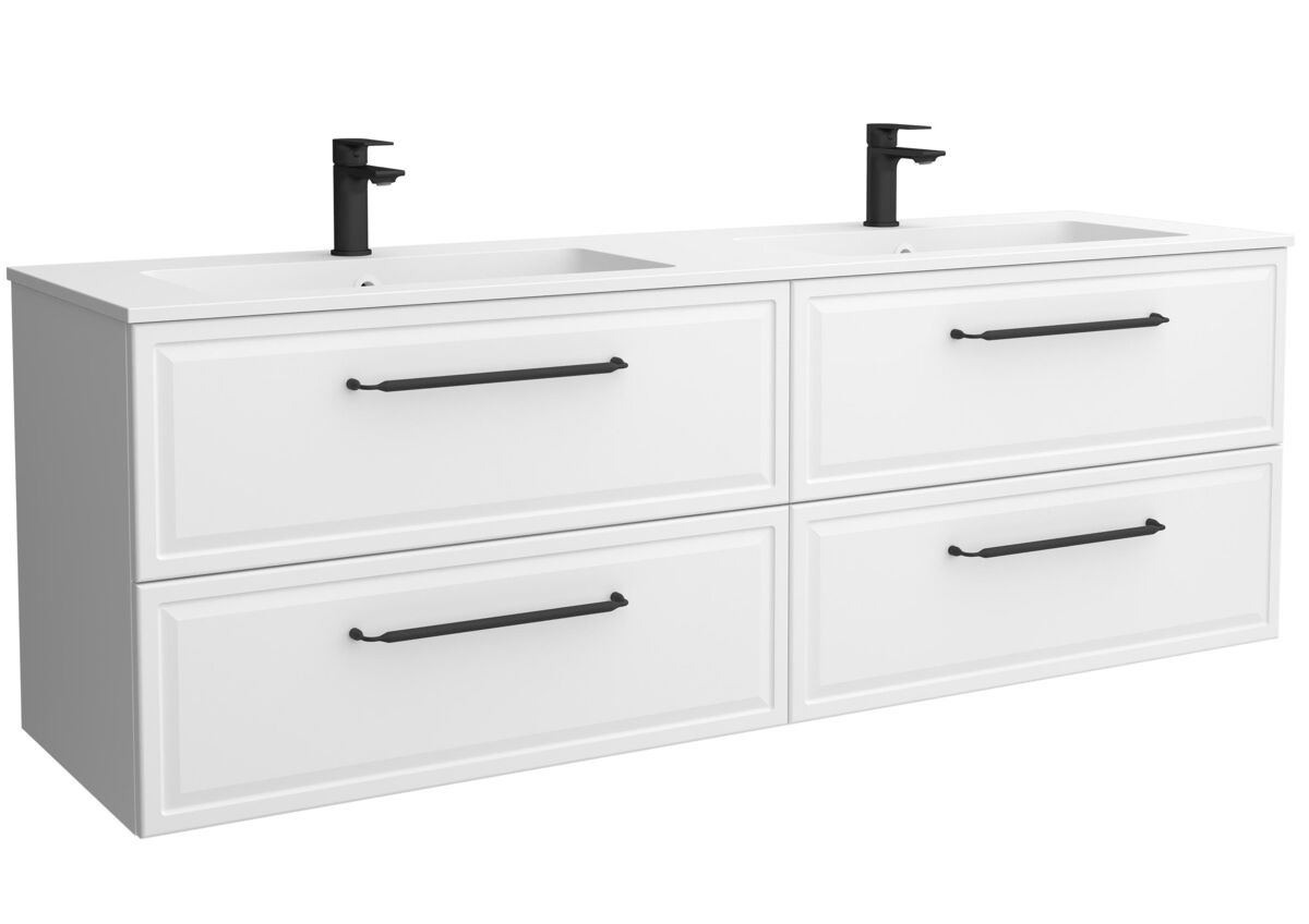 Mueble Baño RUNA 4caj. Lavabo Vilna 2 pozas Solid Surface 160