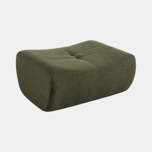 Pufe e apoio para os pés para o módulo Sokol em tecido bouclé Verde caqui - 88x70x35 cm