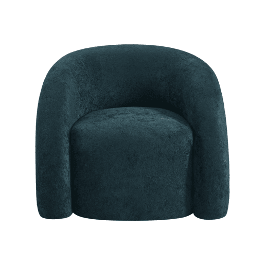 Poltrona orgânica em tecido, 1 lugar , Renbo, Azul escuro, 86x75x70 cm