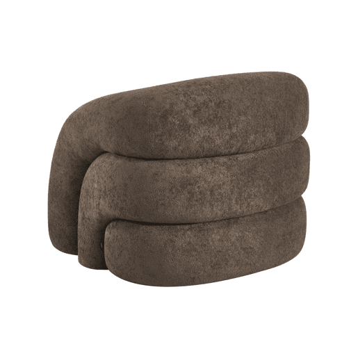 Poltrona orgânica em tecido, 1 lugar , Renbo, Castanho, 86x75x70 cm Poltrona orgânica em tecido, 1 lugar , Renbo, Castanho, 86x75x70 cm