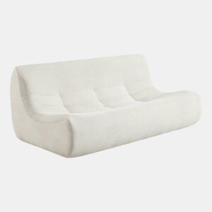 Sofá modular em veludo canelado embalado a vácuo, 3 lugares, Sokol veludo canelado, Creme, 182x105x72 cm