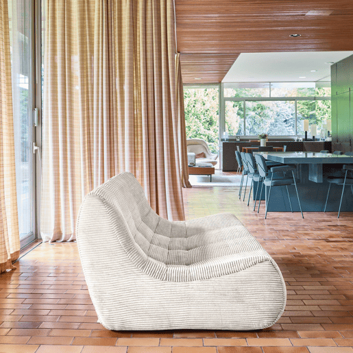 Sofá modular em veludo canelado embalado a vácuo, 3 lugares, Sokol veludo canelado, Creme, 182x105x72 cm Sofá modular em veludo canelado embalado a vácuo, 3 lugares, Sokol veludo canelado, Creme, 182x105x72 cm