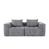HomeMiYN Sofá modular nuvem em chenille de 2 lugares com módulos independentes e design flexível