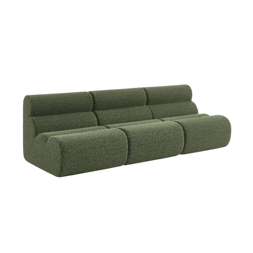 Sofá modular em tecido efeito alpaca, 3 lugares , Nova alpaca, Verde caqui, 81x99x75 cm Sofá modular em tecido efeito alpaca, 3 lugares , Nova alpaca, Verde caqui, 81x99x75 cm