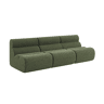 Sofá modular em tecido efeito alpaca, 3 lugares , Nova alpaca, Verde caqui, 81x99x75 cm