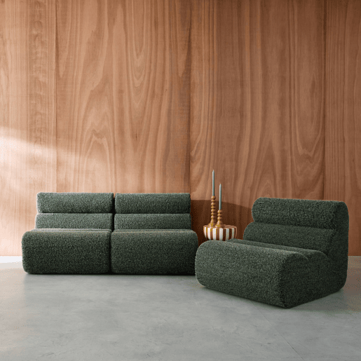 Sofá modular em tecido efeito alpaca, 3 lugares , Nova alpaca, Verde caqui, 81x99x75 cm Sofá modular em tecido efeito alpaca, 3 lugares , Nova alpaca, Verde caqui, 81x99x75 cm