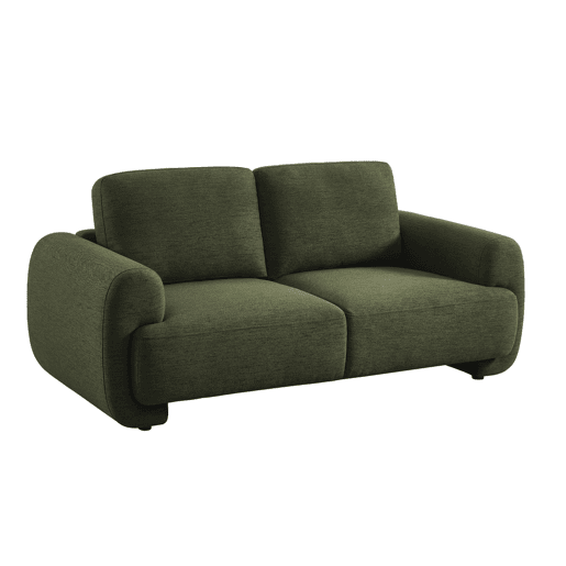 Sofá em tecido, 2 lugares Verde caqui - 174x88x78 cm Sofá em tecido, 2 lugares Verde caqui - 174x88x78 cm