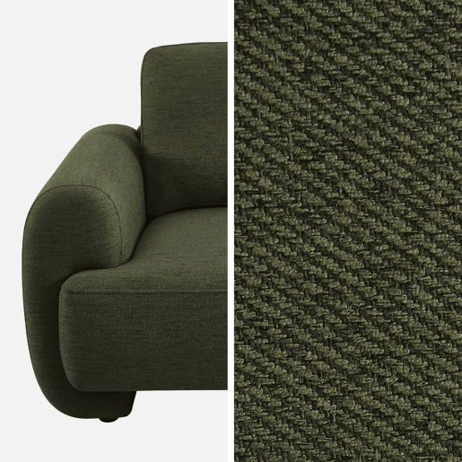 Sofá em tecido, 2 lugares Verde caqui - 174x88x78 cm Sofá em tecido, 2 lugares Verde caqui - 174x88x78 cm