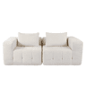 HomeMiYN Sofá modular nuvem em chenille de 2 lugares com módulos independentes e design flexível
