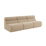 Sofá modular em tecido efeito alpaca, 3 lugares , Nova alpaca, Bege, 81x99x75 cm
