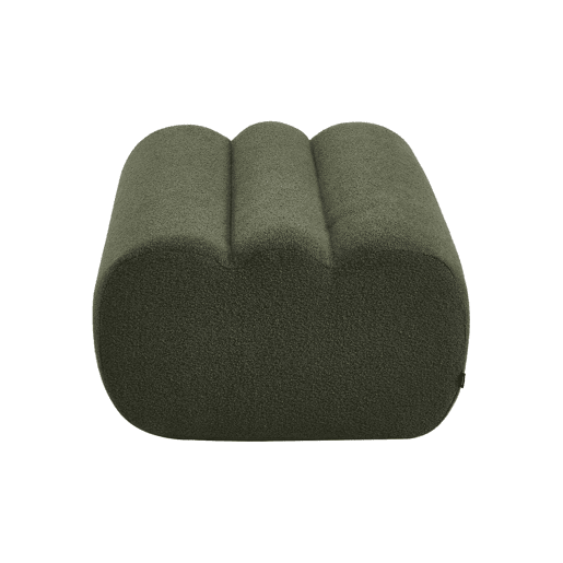 Pufe e apoio de pés para módulo nova em bouclé embalado a vácuo, Nova bouclé, Verde caqui, 80x70x41 cm Pufe e apoio de pés para módulo nova em bouclé embalado a vácuo, Nova bouclé, Verde caqui, 80x70x41 cm