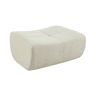 Pufe e apoio para os pés para o módulo Sokol em tecido bouclé Branco - 88x70x35 cm