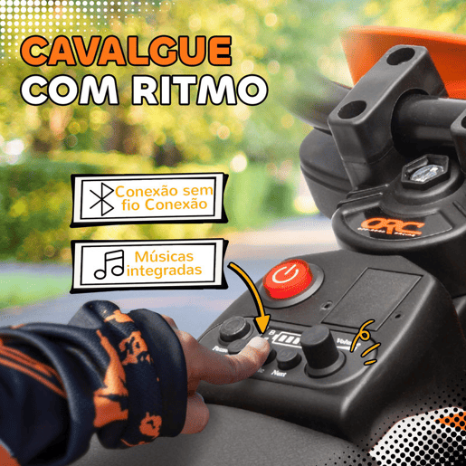 AIYAPLAY Moto Elétrica Infantil 12V com Música, Velocidade Ajustável 2,4-5 kmh, Rodas Auxiliares Removíveis, Suporta até 30 kg, 107x56x70 cm, Laranja AIYAPLAY Moto Elétrica Infantil 12V com Música, Velocidade Ajustável 2,4-5 kmh, Rodas Auxiliares Removíveis, Suporta até 30 kg, 107x56x70 cm, Laranja