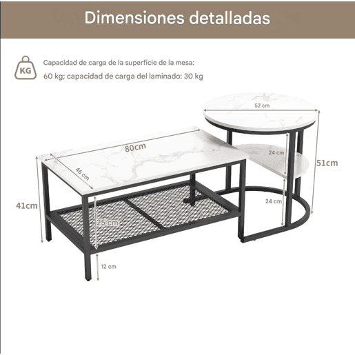 2 peças, mesa de centro, mesa de sala, mesa de apoio 2 peças, mesa de centro, mesa de sala, mesa de apoio