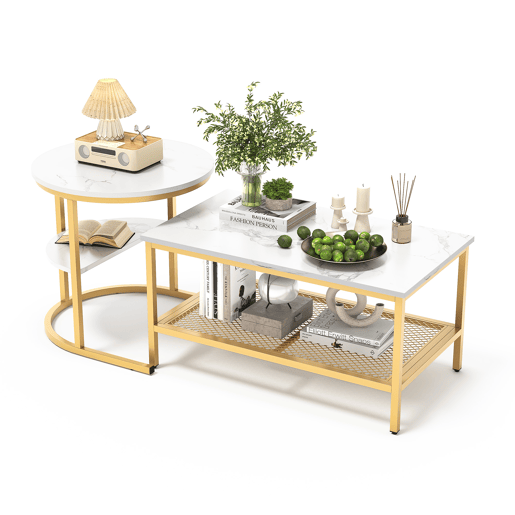 2 peças, mesa de centro, mesa de sala moderna, mesa de encaixe mate com espaço de arrumação, para sala de estar, varanda, escritório, estrutura metálica 2 peças, mesa de centro, mesa de sala moderna, mesa de encaixe mate com espaço de arrumação, para sala de estar, varanda, escritório, estrutura metálica