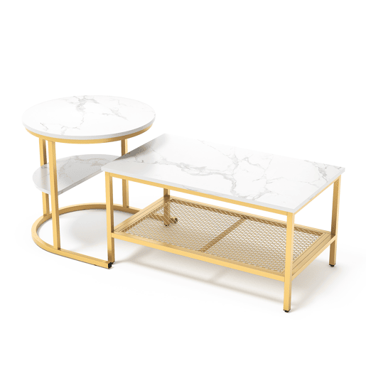 2 peças, mesa de centro, mesa de sala moderna, mesa de encaixe mate com espaço de arrumação, para sala de estar, varanda, escritório, estrutura metálica 2 peças, mesa de centro, mesa de sala moderna, mesa de encaixe mate com espaço de arrumação, para sala de estar, varanda, escritório, estrutura metálica
