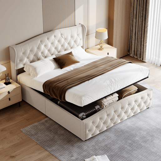 Cama capitonê 140x190 cm - estrado de ripas - arrumação hidráulica - veludo - cama dupla Cama capitonê 140x190 cm - estrado de ripas - arrumação hidráulica - veludo - cama dupla
