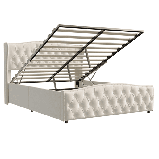 Cama capitonê 140x190 cm - estrado de ripas - arrumação hidráulica - veludo - cama dupla Cama capitonê 140x190 cm - estrado de ripas - arrumação hidráulica - veludo - cama dupla