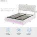 Cama doble con cabecero LED y amplio almacenaje Cama doble con cabecero LED y amplio almacenaje Beige
