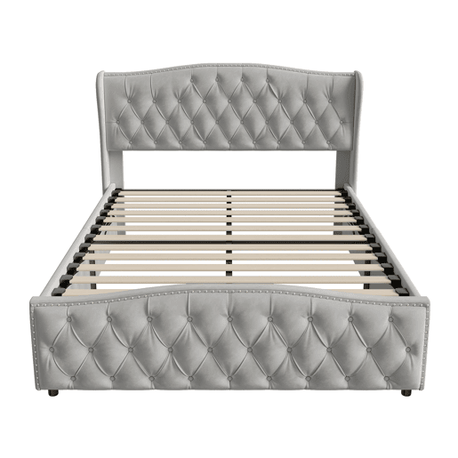 Cama capitonê 160x200 cm - estrado de ripas - arrumação hidráulica - veludo - cama dupla Cama capitonê 160x200 cm - estrado de ripas - arrumação hidráulica - veludo - cama dupla