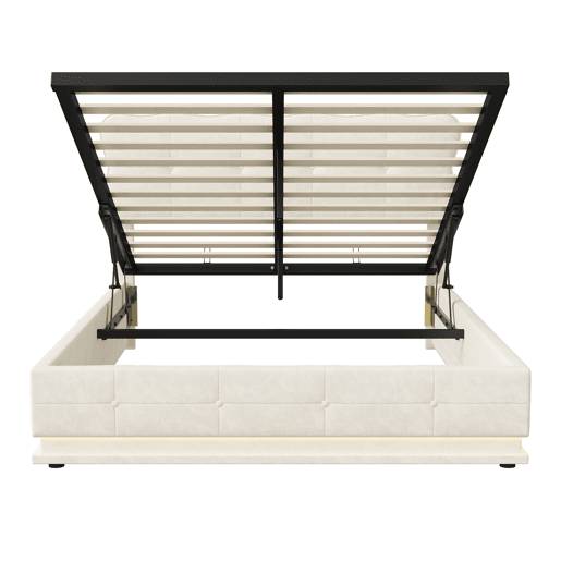 Cama de arrumação 160x200cm, tecido de veludo, estrutura de cama com cabeceira, iluminação LED, base de ripas, cama hidráulica multifuncional, cama de adulto estilo moderno, bege Cama de arrumação 160x200cm, tecido de veludo, estrutura de cama com cabeceira, iluminação LED, base de ripas, cama hidráulica multifuncional, cama de adulto estilo moderno, bege