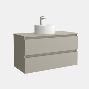 Móvel BEQUIA 100cm + (sem lavatório) Porcelana | Cor Cinza fosco | 100x45x54