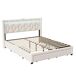 Cama juvenil doble con LED USB y amplio almacenaje Cama juvenil doble con LED USB y amplio almacenaje Beige