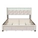 Cama juvenil doble con LED USB y amplio almacenaje Cama juvenil doble con LED USB y amplio almacenaje Beige
