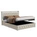 Cama terciopelo con lámpara nocturna y puertos de carga 145x209 Cama terciopelo con lámpara nocturna y puertos de carga 145x209 Beige