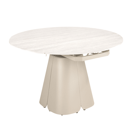 ANGEL CERDA Mesa de jantar extensível redonda porcelânico ANGEL CERDA Mesa de jantar extensível redonda porcelânico
